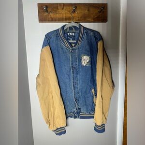 Larry Fanning Wolves Jacket men’s XL Retro Vintage TSF Denim jacket